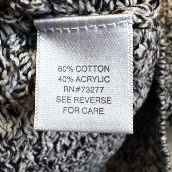 Dana Buchman Signature Marled Turtleneck Sweater Gray Size L Cozy Knit - Picture 3 of 4